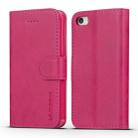 For iPhone 11 For iPhone 5 LC.IMEEKE Calf Texture Horizontal Flip Leather Case, with Holder & Card Slots & Wallet(Red) - 1