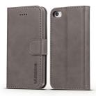 For iPhone 11 For iPhone 5 LC.IMEEKE Calf Texture Horizontal Flip Leather Case, with Holder & Card Slots & Wallet(Grey) - 1