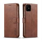 For iPhone 11 LC.IMEEKE Calf Texture Horizontal Flip Leather Case, with Holder & Card Slots & Wallet(Brown) - 1