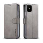 For iPhone 11 LC.IMEEKE Calf Texture Horizontal Flip Leather Case, with Holder & Card Slots & Wallet(Grey) - 1