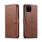 For iPhone 11 Pro Max LC.IMEEKE Calf Texture Horizontal Flip Leather Case, with Holder & Card Slots & Wallet(Brown) - 1