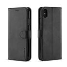 For iPhone XS Max LC.IMEEKE Calf Texture Horizontal Flip Leather Case, with Holder & Card Slots & Wallet(Black) - 1