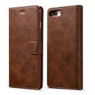 For iPhone 8 Plus / 7 Plus LC.IMEEKE Calf Texture Horizontal Flip Leather Case, with Holder & Card Slots & Wallet(Brown) - 1