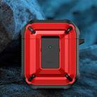 Diamond Texture Earphone Protective Case with Switch & Hook For AirPods 1 / 2(Red + Black) - 1