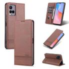 For vivo Y21 / Y33S AZNS Magnetic Calf Texture Horizontal Flip Leather Case with Card Slots & Holder & Wallet(Dark Brown) - 1