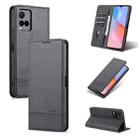 For vivo Y21 / Y33S AZNS Magnetic Calf Texture Horizontal Flip Leather Case with Card Slots & Holder & Wallet(Black) - 1