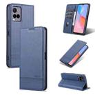 For vivo Y21 / Y33S AZNS Magnetic Calf Texture Horizontal Flip Leather Case with Card Slots & Holder & Wallet(Dark Blue) - 1