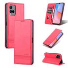 For vivo Y21 / Y33S AZNS Magnetic Calf Texture Horizontal Flip Leather Case with Card Slots & Holder & Wallet(Red) - 1