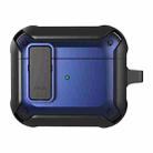 Wireless Earphones Shockproof Bumblebee Silicone Protective Case with Switch & Hook For AirPods 3(Black Blue) - 1