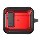 Wireless Earphones Shockproof Bumblebee Silicone Protective Case with Switch & Hook For AirPods 3(Black Red) - 1