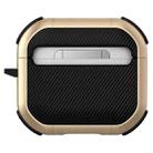 Wireless Earphones Shockproof Thunder Mecha TPU Protective Case For AirPods 3(Gold) - 2