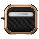 Wireless Earphones Shockproof Thunder Mecha TPU Protective Case For AirPods 3(Champagne Gold) - 2