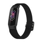 For Fitbit Luxe Adjustable Elastic Nylon Watch Band(Black) - 1