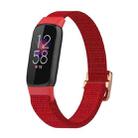 For Fitbit Luxe Adjustable Elastic Nylon Watch Band(Red) - 1