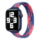 Small Waist Single Loop Nylon Braid Watch Band For Apple Watch Series 8&7 41mm / SE 2&6&SE&5&4 40mm / 3&2&1 38mm, Size:S 135mm(Z Pattern-Blue Pink) - 1