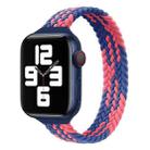 Small Waist Single Loop Nylon Braid Watch Band For Apple Watch Ultra 49mm / Series 8&7 45mm / SE 2&6&SE&5&4 44mm / 3&2&1 42mm, Size:M 155mm(Z Pattern-Blue Pink) - 1