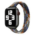 Small Waist Single Loop Nylon Braid Watch Band For Apple Watch Ultra 49mm / Series 8&7 45mm / SE 2&6&SE&5&4 44mm / 3&2&1 42mm, Size:M 155mm(Cowboy Colorful) - 1