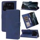 For Xiaomi Mi 11 Ultra Embossed Happy Cat Pattern Horizontal Flip Leather Case with Holder & Card Slots & Wallet(Blue) - 1