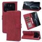 For Xiaomi Mi 11 Ultra Embossed Happy Cat Pattern Horizontal Flip Leather Case with Holder & Card Slots & Wallet(Red) - 1