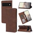 For Google Pixel 6 Embossed Happy Cat Pattern Horizontal Flip Leather Case with Holder & Card Slots & Wallet(Brown) - 1