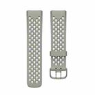 For Fitbit Charge 5 Silicone Hole Watch Band(Rock Grey) - 1