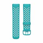 For Fitbit Charge 5 Silicone Hole Watch Band(Green) - 1