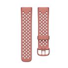 For Fitbit Charge 5 Silicone Hole Watch Band(Pink) - 1