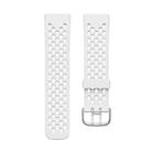 For Fitbit Charge 5 Silicone Hole Watch Band(White) - 1