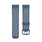 For Fitbit Charge 5 Silicone Hole Watch Band(Blue) - 1