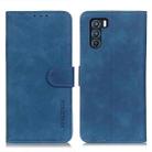 For OPPO K9 Pro KHAZNEH Retro Texture PU + TPU Horizontal Flip Leather Case with Holder & Card Slots & Wallet(Blue) - 1