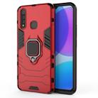 For Vivo U3 & Y19 Shockproof PC + TPU Protective Case with Magnetic Ring Holder(Red) - 1