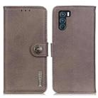 For OPPO K9 Pro KHAZNEH Cowhide Texture Horizontal Flip Leather Case with Holder & Card Slots & Wallet(Khaki) - 1