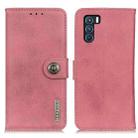For OPPO K9 Pro KHAZNEH Cowhide Texture Horizontal Flip Leather Case with Holder & Card Slots & Wallet(Pink) - 1