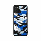 For Samsung Galaxy A02s Camouflage Clouds Embossed Skin Feel Silicone Shockproof Case(Blue) - 1