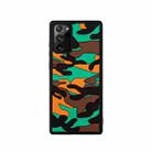 For Samsung Galaxy Note20 Camouflage Clouds Embossed Skin Feel Silicone Shockproof Case(Orange) - 1