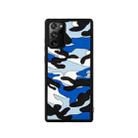 For Samsung Galaxy Note20 Camouflage Clouds Embossed Skin Feel Silicone Shockproof Case(Blue) - 1