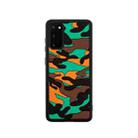 For Samsung Galaxy S20 Camouflage Clouds Embossed Skin Feel Silicone Shockproof Case(Orange) - 1