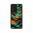 For Samsung Galaxy S21 5G Camouflage Clouds Embossed Skin Feel Silicone Shockproof Case(Orange) - 1