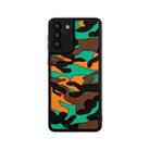 For Samsung Galaxy S21+ 5G Camouflage Clouds Embossed Skin Feel Silicone Shockproof Case(Orange) - 1