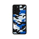 For Samsung Galaxy S21+ 5G Camouflage Clouds Embossed Skin Feel Silicone Shockproof Case(Blue) - 1