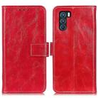 For OPPO K9 Pro Retro Crazy Horse Texture Horizontal Flip Leather Case with Holder & Card Slots & Photo Frame & Wallet(Red) - 1