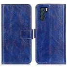 For OPPO K9 Pro Retro Crazy Horse Texture Horizontal Flip Leather Case with Holder & Card Slots & Photo Frame & Wallet(Blue) - 1