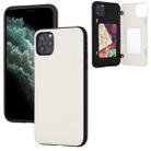 For iPhone 11 Pro Max GOOSPERY MAGNETIC DOOR BUMPER Magnetic Catche Shockproof Soft TPU + PC Case With Card Slot(White) - 1