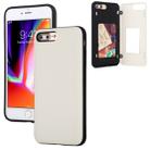 For iPhone 8 Plus / 7 Plus GOOSPERY MAGNETIC DOOR BUMPER Magnetic Catche Shockproof Soft TPU + PC Case With Card Slot(White) - 1