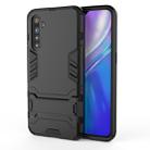 For OPPO Realme XT & K5 Shockproof PC + TPU Protective Case with Holder(Black) - 1