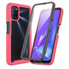 For OPPO A52 / A72 / A92 Starry Sky Solid Color Series Shockproof PC + TPU Protective Case with PET Film(Red) - 1