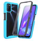 For OPPO A52 / A72 / A92 Starry Sky Solid Color Series Shockproof PC + TPU Protective Case with PET Film(Sky Blue) - 1