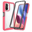 For Xiaomi Poco F3 / Redmi K40 Starry Sky Solid Color Series Shockproof PC + TPU Protective Case with PET Film(Red) - 1