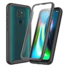 For Motorola Moto G9 Play Starry Sky Solid Color Series Shockproof PC + TPU Protective Case with PET Film(Black) - 1