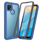 For OPPO A15 Starry Sky Solid Color Series Shockproof PC + TPU Protective Case with PET Film(Blue) - 1